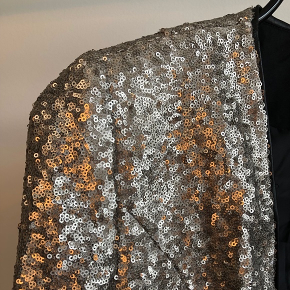 Silver sequin party jacket - Picture 8 of 9